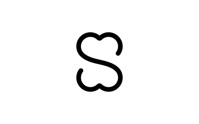 SuperMood black and white branding clean clever cosmetic graphic design heart icon logo minimal mood s simple symbol