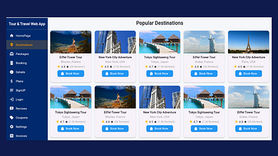 Tour and Travel Booking Website with Flutter Web Template animation graphic design logo motion graphics ui ui kit