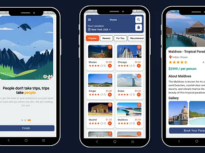 Tour & Travel Booking Flutter iOS/Android App Template |Flutter animation motion graphics ui ui kit