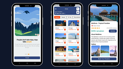 Tour & Travel Booking Flutter iOS/Android App Template |Flutter animation motion graphics ui ui kit