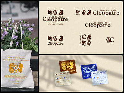 Les bains de Cléopatre - Branding bento animal branding cat cleopatre design dog egypte graphic design illustration interaction design interface logo luxe ui user experience ux ux design web design website website design