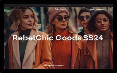 RebelChic: Fashion Clothing Website creativedesign design e commerce figma figmadesign store ui