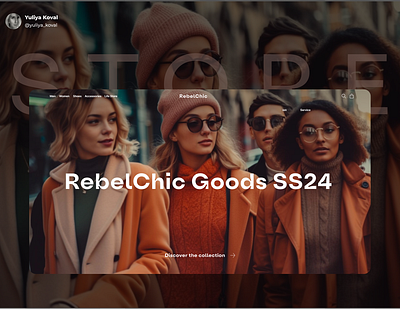 RebelChic: Fashion Clothing Website creativedesign design e commerce figma figmadesign store ui