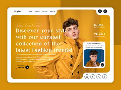 Style-Fashion Website fashion design fashion website figma section design ui ui design website