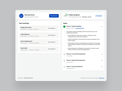 Project Tracking Dashboard – Empowering Seamless Client Collab app concept design desing landing page sass ui ui desing ui ux design user user experience user interface web app website