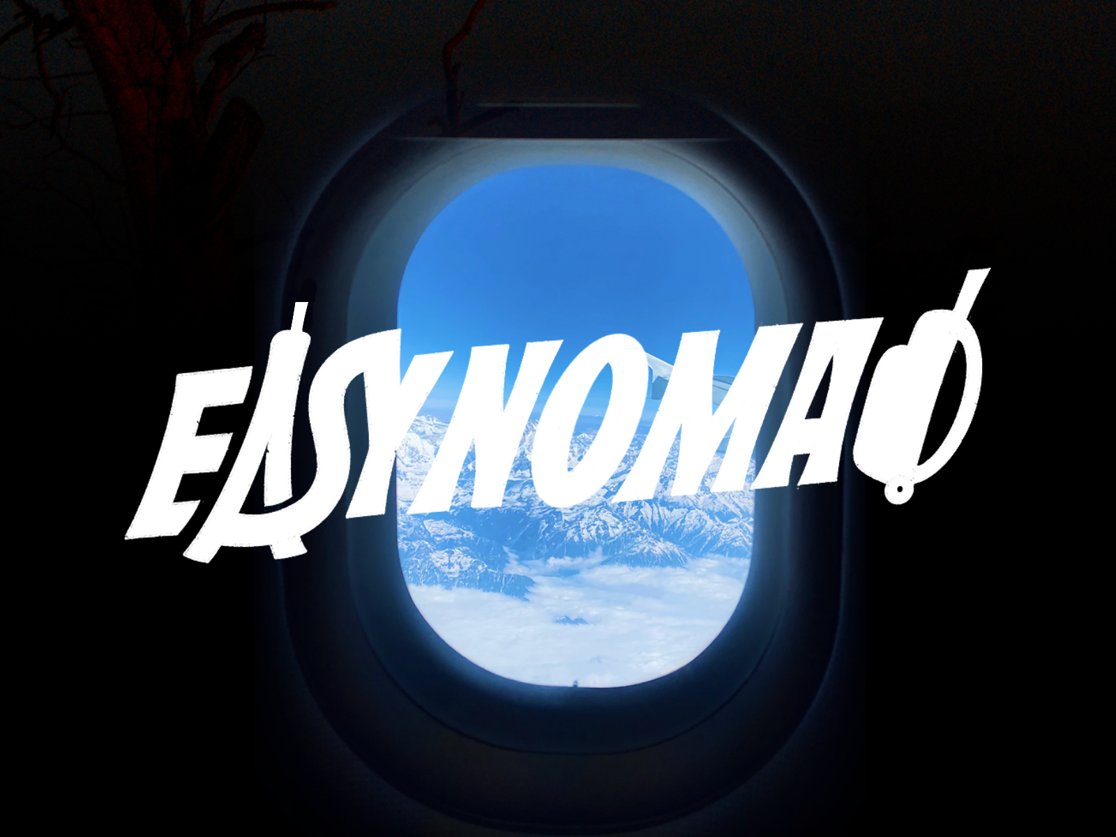 Easy Nomad – wordmark for a service for digital nomads illustration lettering logotype sketch typography visual identity