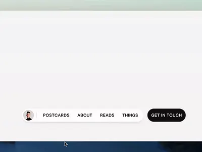 Navigation exploration for personal site dribbble figma interaction ui uidesign userinterface