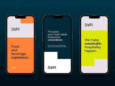 Stir - Restaurant Landing Page app app design application bar brand brandidentity branding company design food landing page mobile app poster restaurant service ui web web design website website design