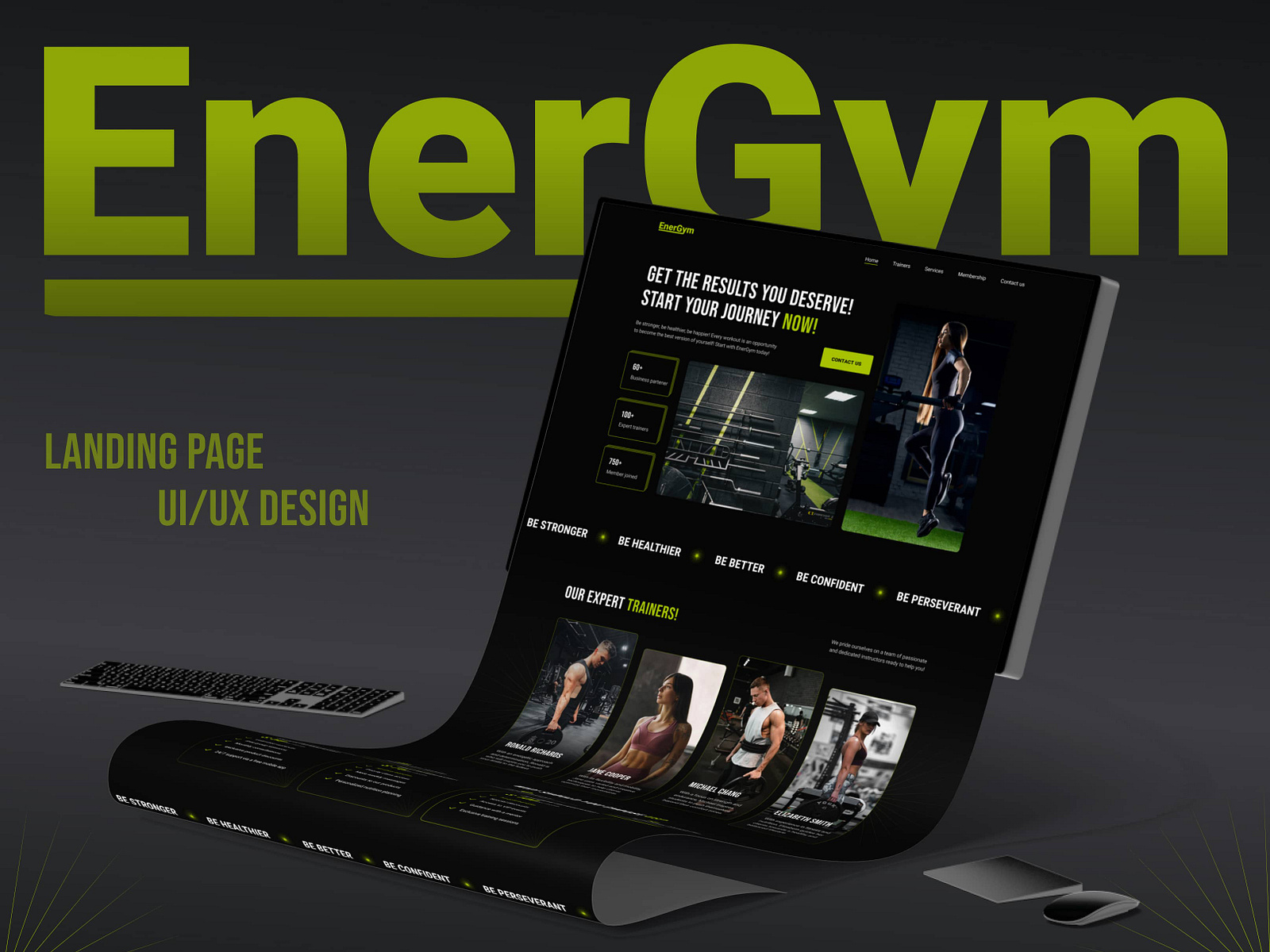 ~ EnerGym ~ Landing page ~ UI/UX Design & Branding by Marwa Dakhel on ...