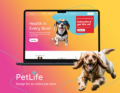 PetLife: Pet Landing Page ai creativedesign design fig figma pet ui web design