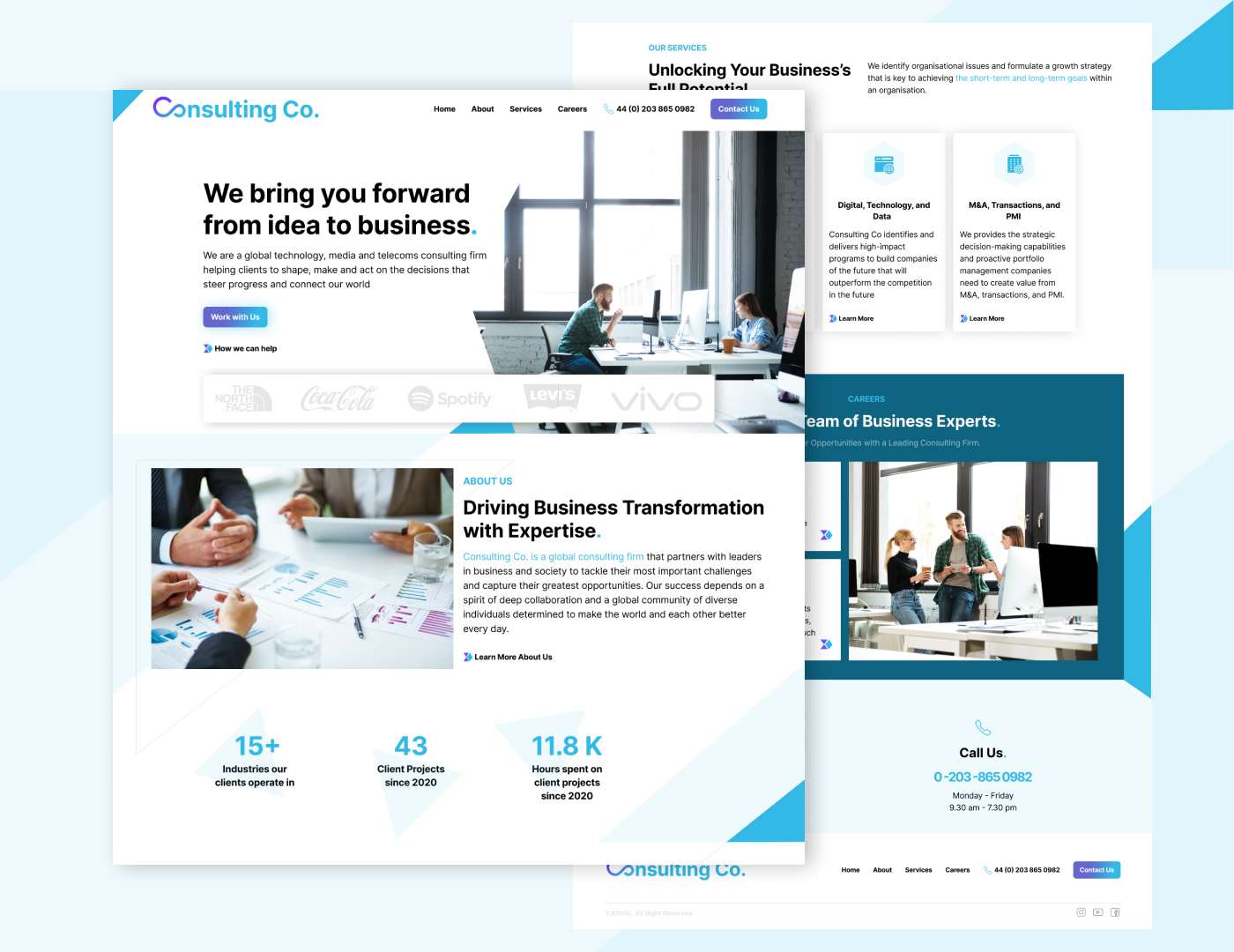 Professional Consulting Landing Page b2b branding business consulting consulting firm corporate corporate website figma figmadesign finance geometric design landing page logo uiux web design бизнес консалтинг