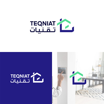 TEQNIAT FOR SMART HOME branding graphic design logo qlogo smarthome tlogo