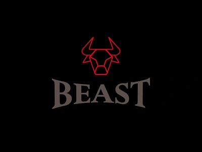 BEAST LOGO beast bodybuilding branding bull design fight gym head icon logo logo design logo designer logotype martial art minimal monster power sport strong