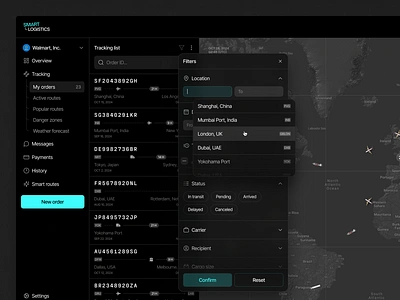 Logistic Company Dashboard cargo cargo shipping container delivery delivery app delivery service freight logistic website logistics logistics company logistics support package service ship shipment shipping tracking transportation warehouse web design