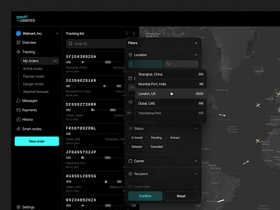 Logistic Company Dashboard cargo cargo shipping container delivery delivery app delivery service freight logistic website logistics logistics company logistics support package service ship shipment shipping tracking transportation warehouse web design