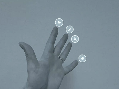 Fingertip Menu [AR] ar fingertip hand hand tracking interaction design interaction pattern menu microinteractions navigation prototyping spatial computing spatial ux ui unity3d ux xr xr design