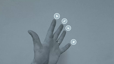 Fingertip Menu [AR] ar fingertip hand hand tracking interaction design interaction pattern menu microinteractions navigation prototyping spatial computing spatial ux ui unity3d ux xr xr design