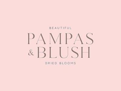 Pampas - Logo Design blooms bouquet brand brand identity branding design dry plants flower graphic design green identity layout logo logo design logotype nature plant print typography visual identity