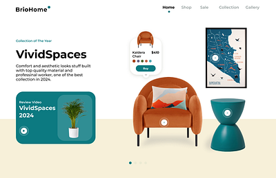 BrioHome: Interactive Furniture Design creativedesign figma figmadesign furniture interactive logo uiux web design