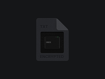 Encrypted File 3d dark design encrypted file icon illustration interface ui vector