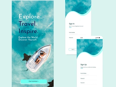 Travel App branding design figma ui