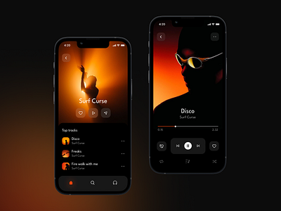 Music App Design app design interface mobile music ui ux