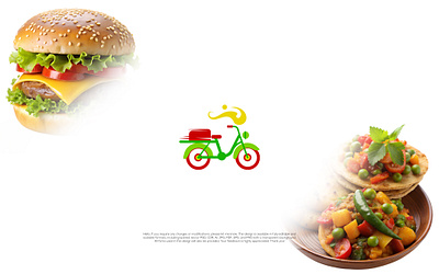 Creative Food Delivery Logo with Modern Bike Design solutions