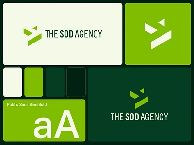 The Sod Agency brand identity branding logo logo design marketing monogram sod