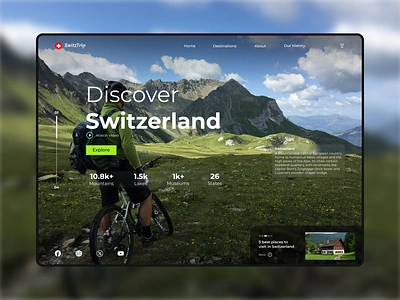 Travel Landing Page dailyui design switzerland travel ui ux