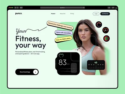 Fitness App Web app design fitness ios ui ux web