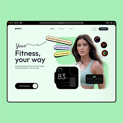 Fitness App Web app design fitness ios ui ux web