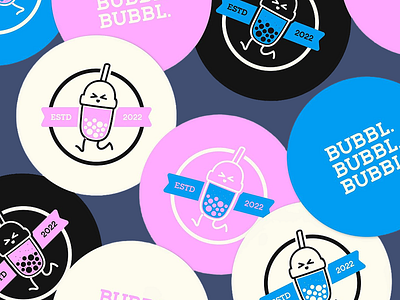 Branding for Bubble Tea beverage boba boba tea brand design brand identity bubble bubble tea cup drinking emblem graphic design icon juice logo logodesigner menu milk packaging tea vector