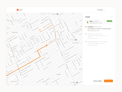 Daily UI #029 - Map clean dailyui dailyui29 desktop interface location map minimal platform shipping stepper tracker web