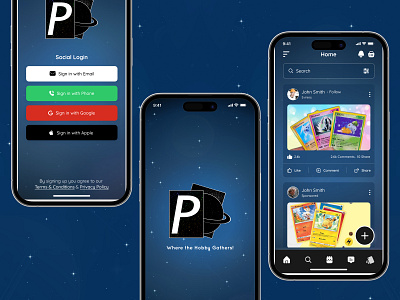 Parallel Universe - Trading Card Collector App UI Design app design app development app ui mobile app uiux user interface