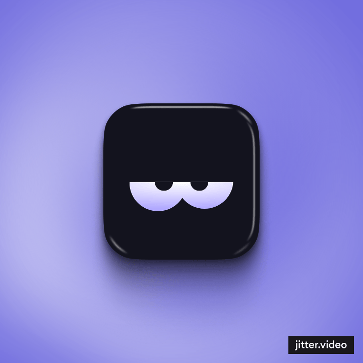 Grumpy icon animation experiment eyes glossy grumpy icon icon app illustration ios jitter