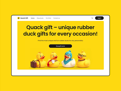 Rubber Duck Shop animation creative gifts e commerce gift shop ui