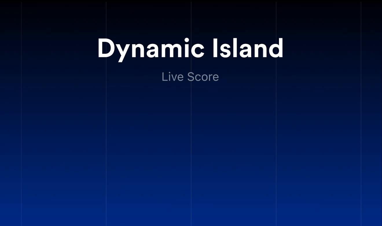 Apple Dynamic Island for Live Score animation apple dynamic island dynamic island interaction football score interaction design ios interaction design ios ui design live score motion design motion graphics notification ui panel design ui design visual design