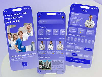 Hello Creatives, Here is Medical Service App UI/UX Design android app branding design doctor doctor app illustration logo medical medical app medicine medicine app minimal product design ui ux