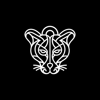 Line Style Tiger Face Logo Design. facelogo linestyle tiger tigerfacelogo