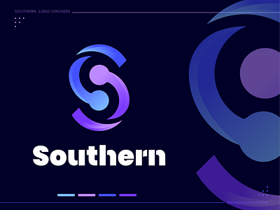 Southern Software Logo Concept gradient minimalist logo modern logo