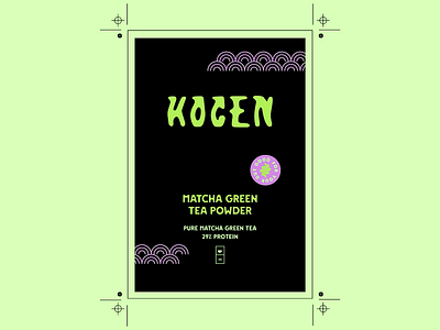 Kogen 🍵 - Matcha Tea Logo beverage branding coffee shop design drink emblem green green tea identity japanese label design logo logotype matcha matcha drink packaging packaging design tea tea logo tea packaging