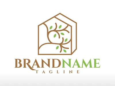 Wellness Tree House Logo Design forest work