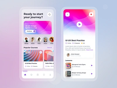 Online Course Exploration app design course design mobile online course salung spark pixel udemy ui ui design ui ux