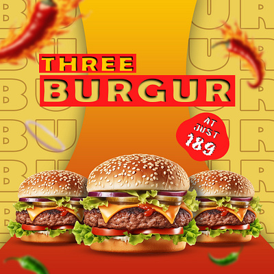 Burger SocialMedia Posts branding graphic design posters social media