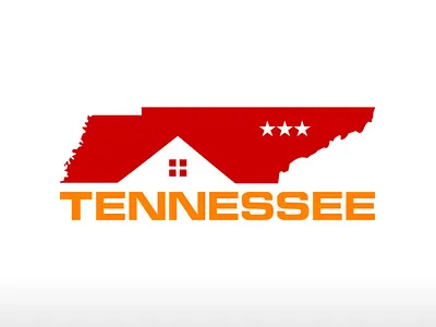 American Tennessee State Real Estate House Logo Design construction
