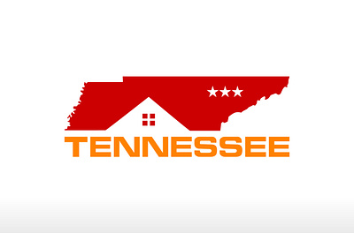 American Tennessee State Real Estate House Logo Design construction