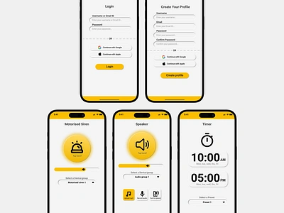 Emergency Siren App UI Design uidesign appdesign