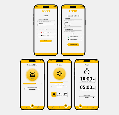 Emergency Siren App UI Design uidesign appdesign