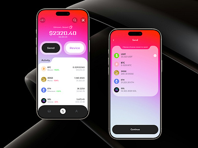 Crypto Wallet appdesign cryptotrading dribbbleshowcase uiuxdesign