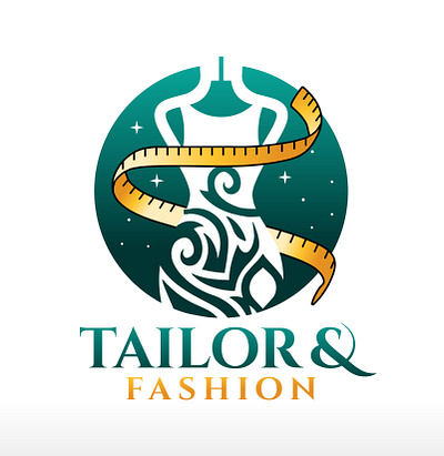 Modern Fashion Clothing And Tailor Logo Design fabric